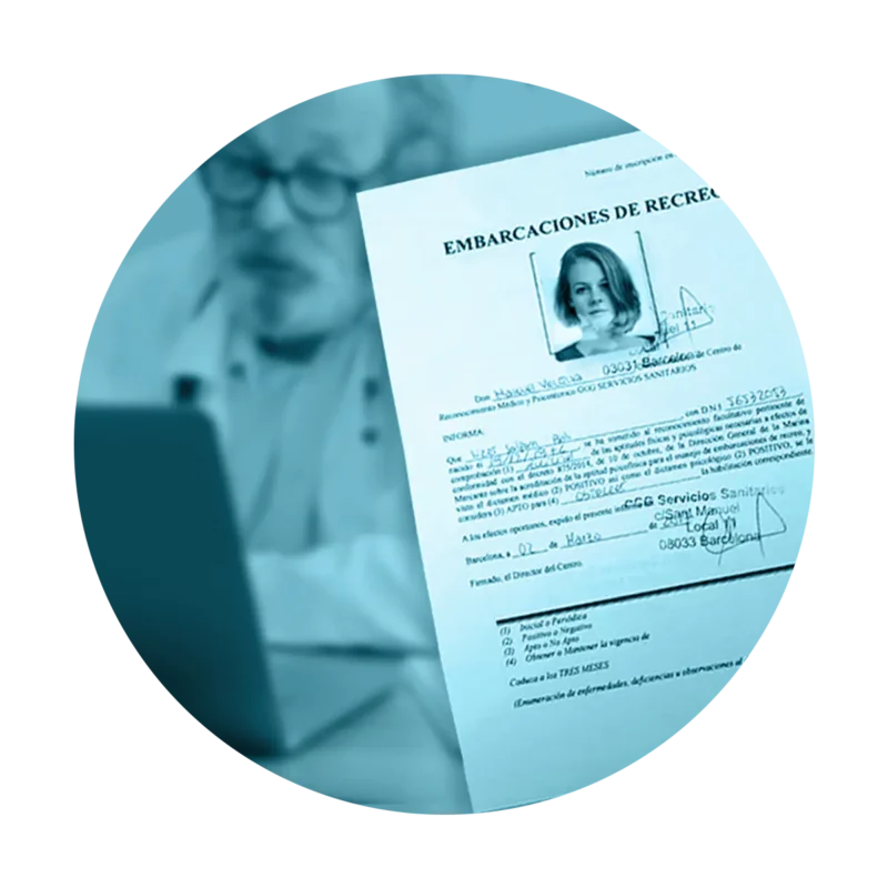 Certificado médico náutico, precio especial para alumnos de EscolaPort en Barcelona